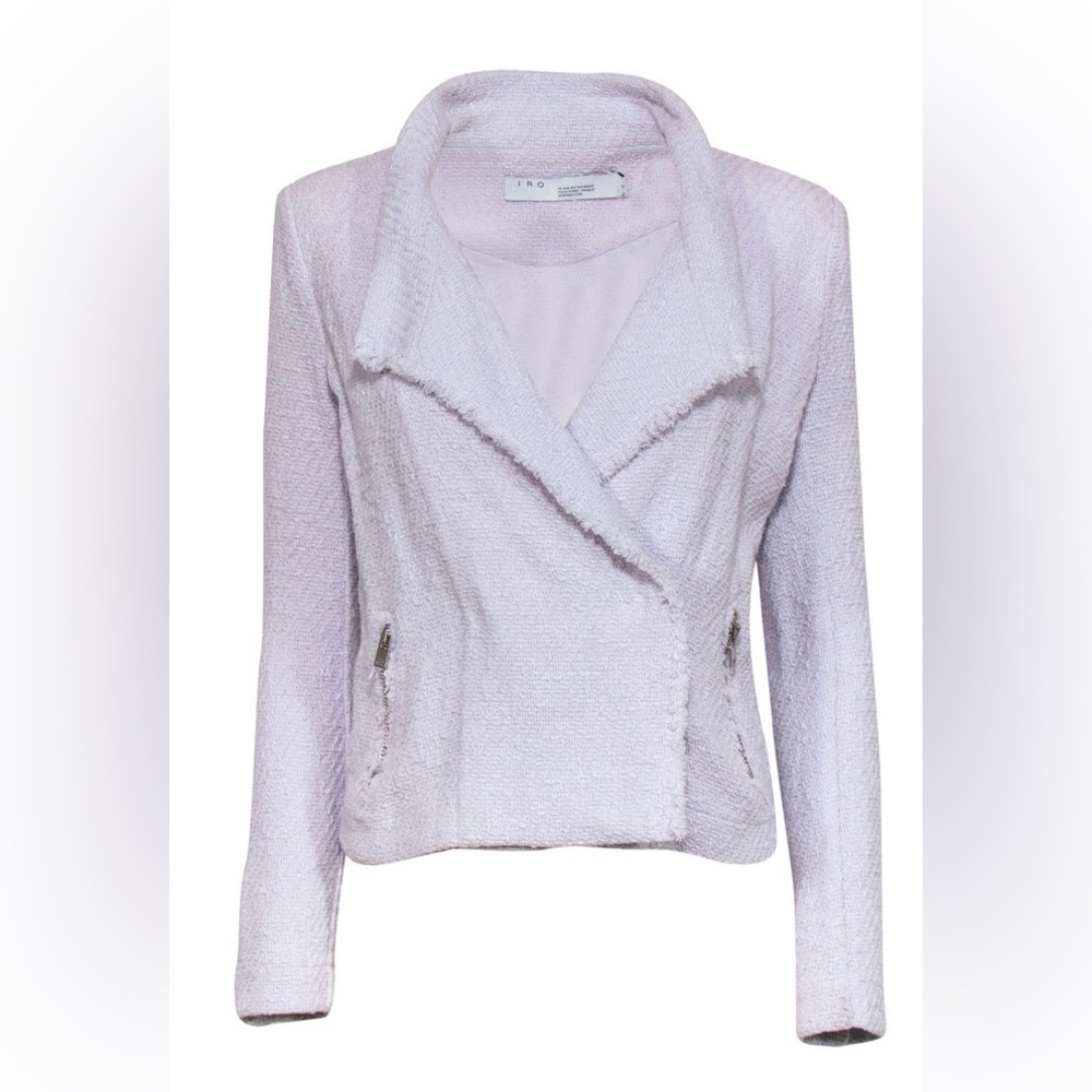 Iro Purple Tweed Jacket Size M/6 (FR 38)